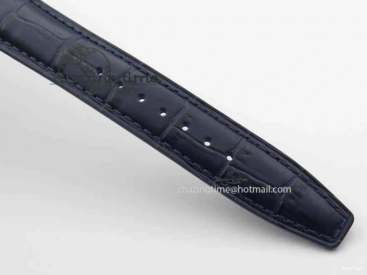 MIROTIME 0328 Portuguese IW3714 Diam ZF V2 1:1 Best Edition White Dial Blue Makers On Blue Leather Strap A79350 (Slim Movement) Stylish 7248